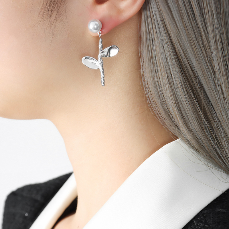Cute Cartoon Cutout Bear Ear Sweet Earrings | Oreille, Boucles, Argent